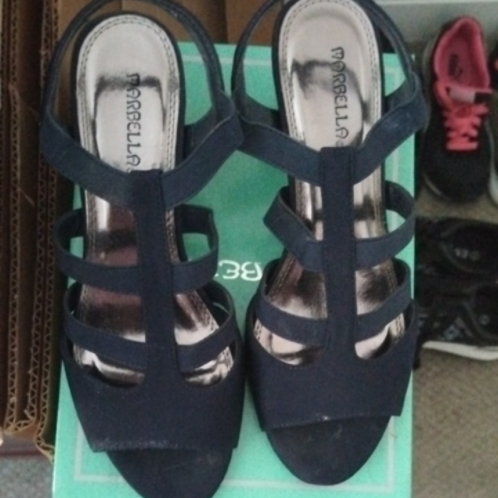 MARELLA Women's Navy Strappy Sandals